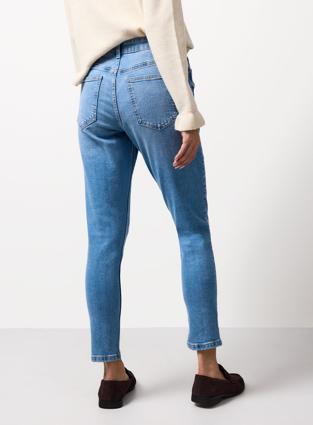 Light Blue Mid Rise Slim Fit Denim Jeans 16R - Image 4 thumbnail